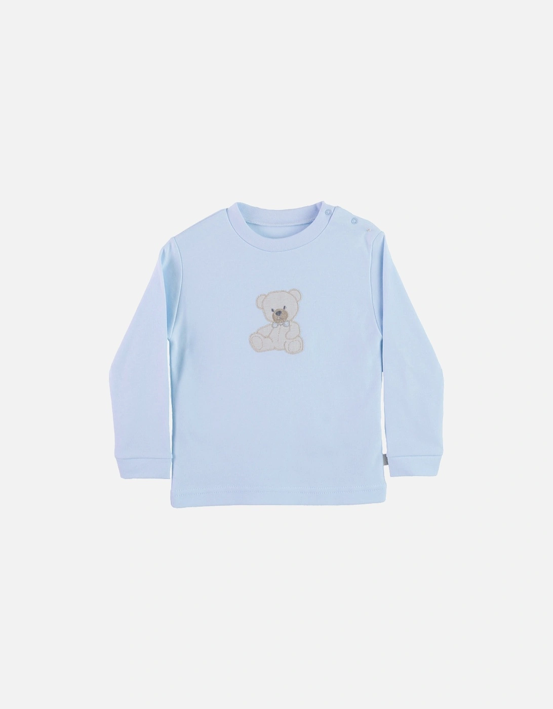 Blue Teddy Bear Cotton Loungesuit