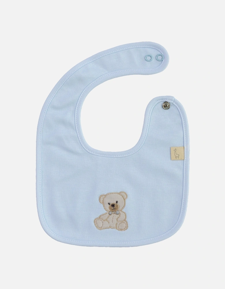 Blue Teddy Bear Bib