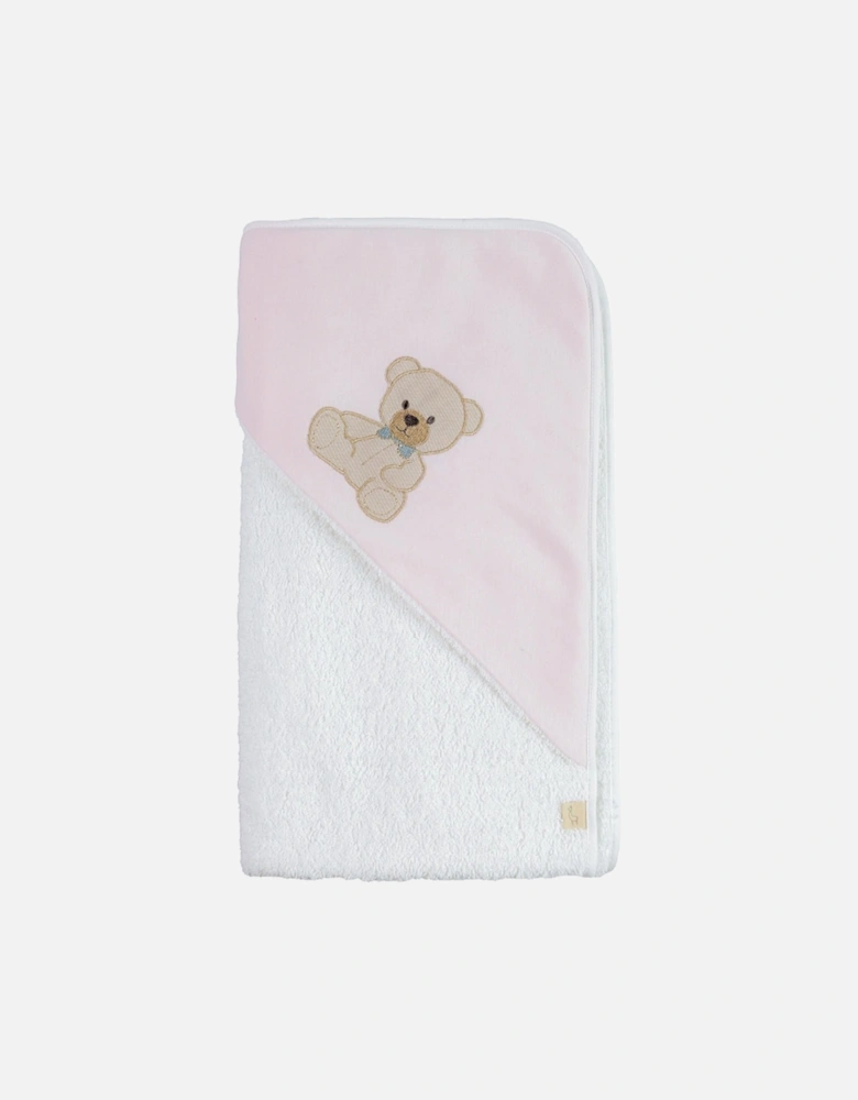 Pink Teddy Bear Hooded Towel