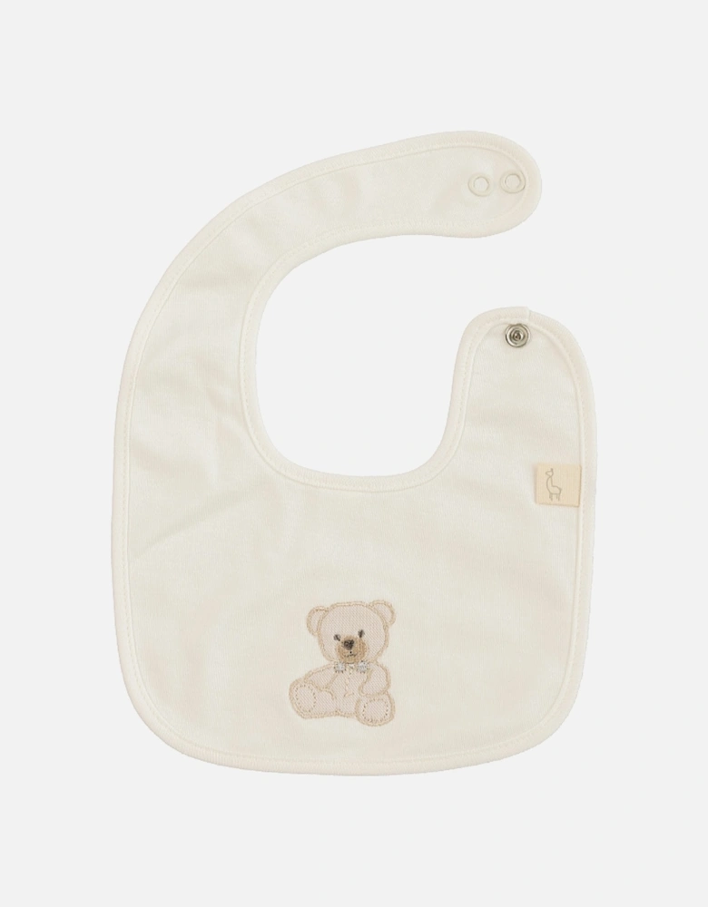 Ivory Teddy Bear Bib