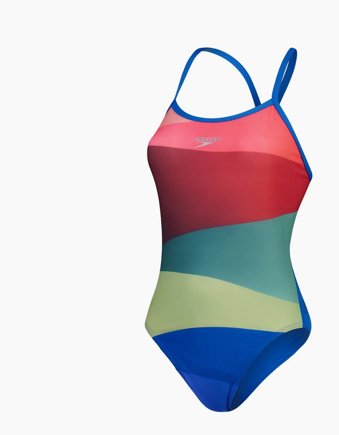 Women's Speedo Womens/Ladies Placement One Piece Swimsuit - Red Green - Size: 34 in