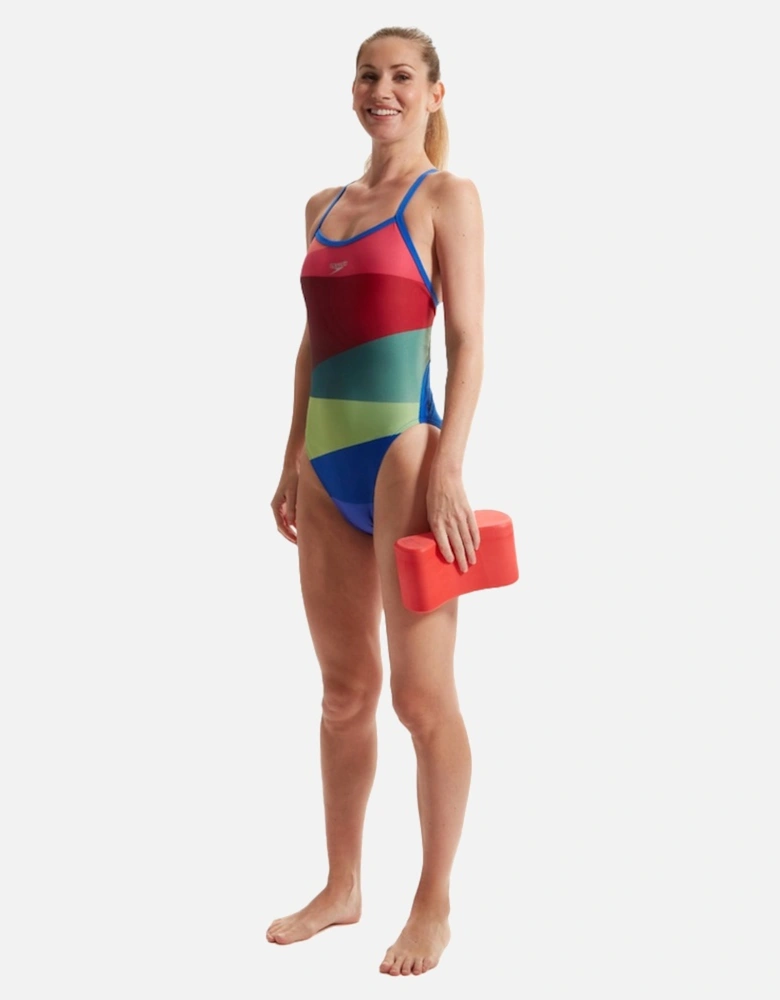 Womens/Ladies Placement One Piece Swimsuit