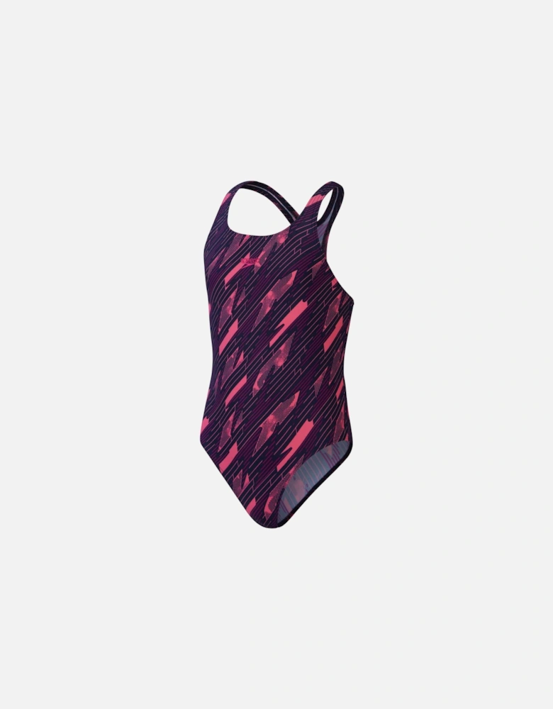 Girls Hyperboom Medalist All-Over Print Swimwear