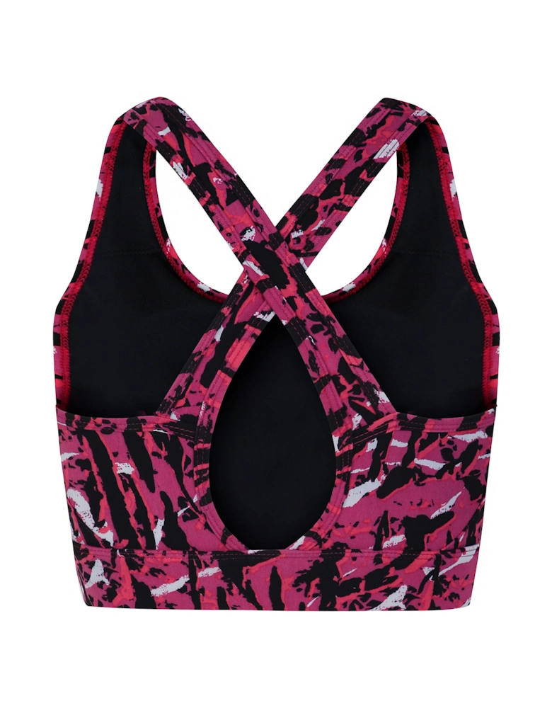 Womens/Ladies Wave Zebra Print Sports Bra