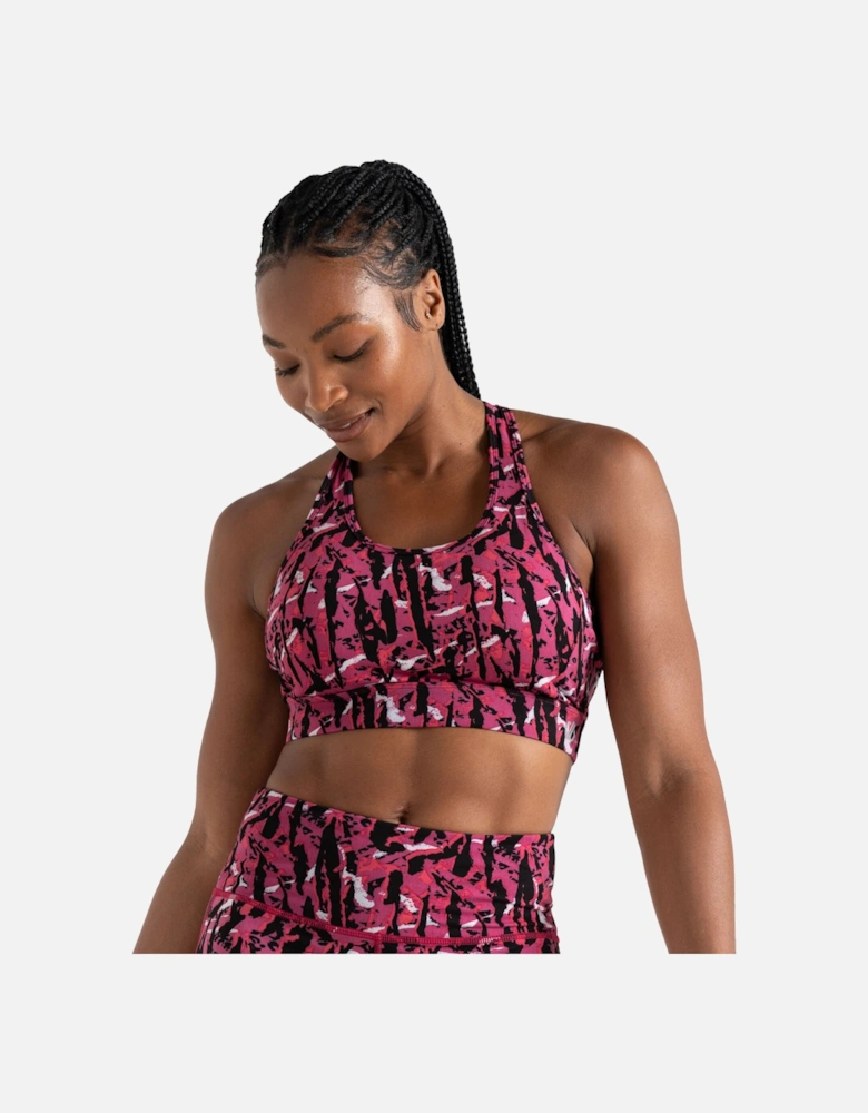 Womens/Ladies Wave Zebra Print Sports Bra