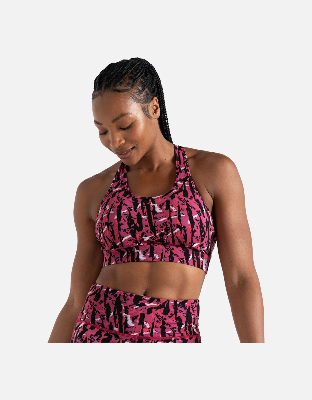 Womens/Ladies Wave Zebra Print Sports Bra