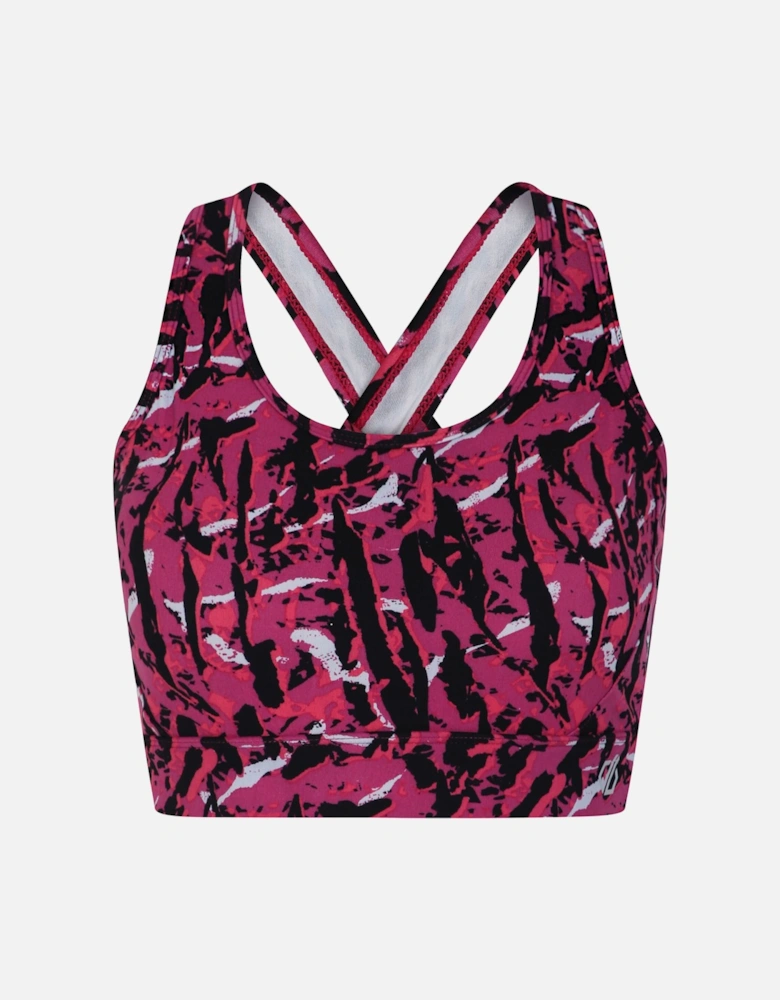 Womens/Ladies Wave Zebra Print Sports Bra