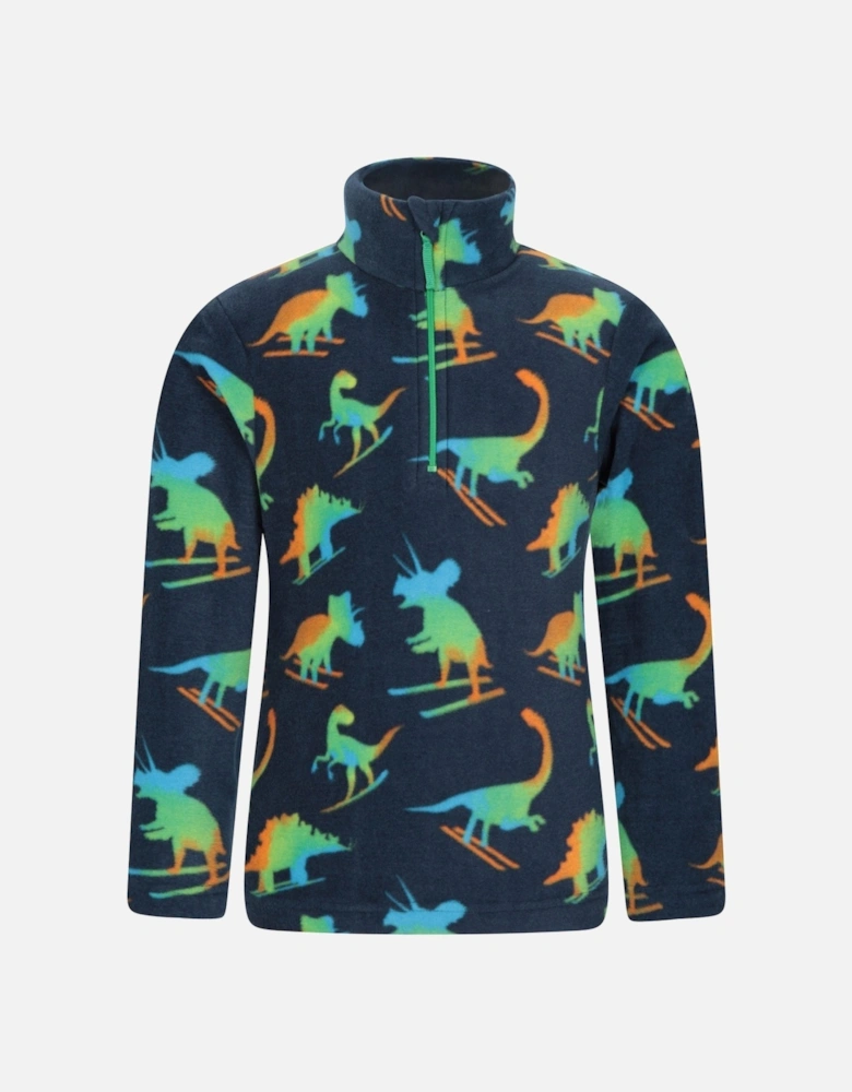 Childrens/Kids Pursuit Dinosaur Skeleton Half Zip Fleece Top