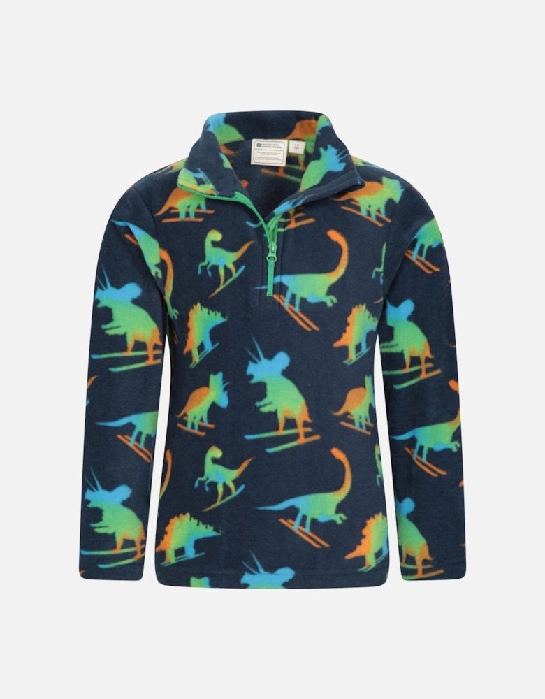 Childrens/Kids Pursuit Dinosaur Skeleton Half Zip Fleece Top