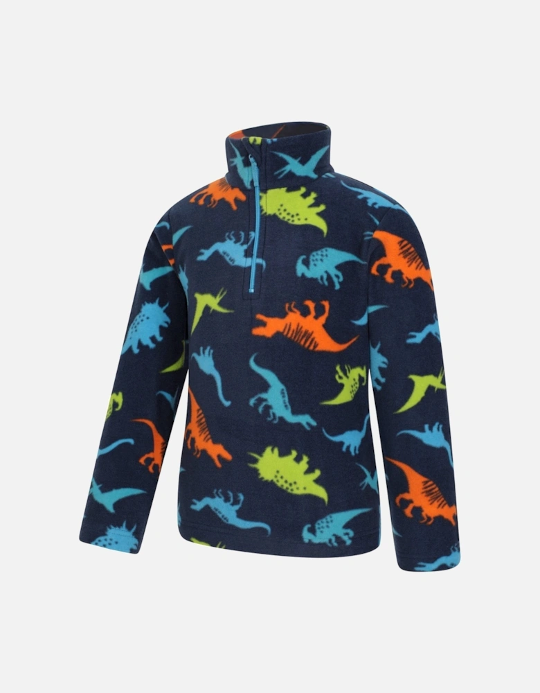 Childrens/Kids Pursuit Dinosaur Skeleton Half Zip Fleece Top