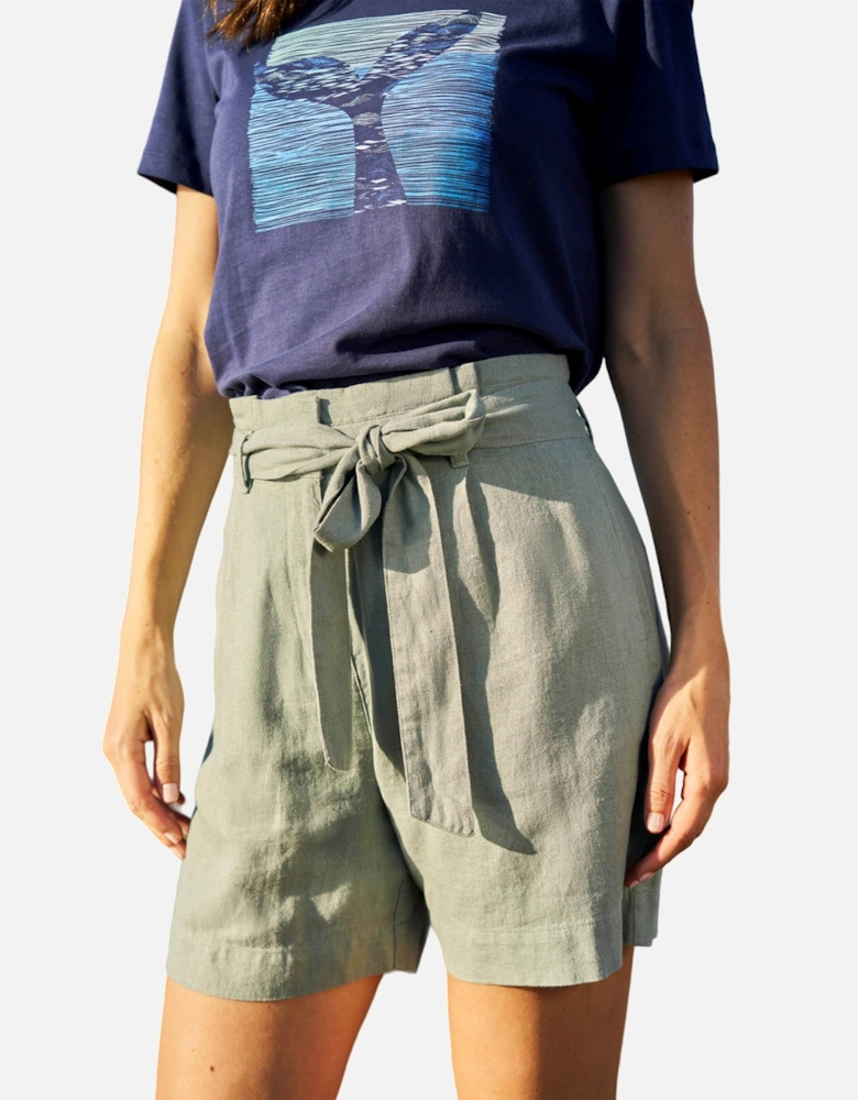 Womens/Ladies Oatley Linen Blend Shorts