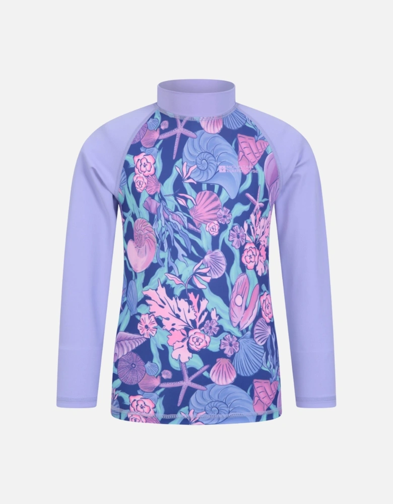 Childrens/Kids Sealife Long-Sleeved Rash Guard