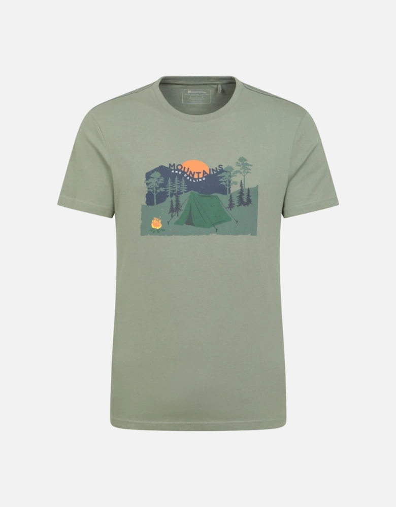 Mens Camping Organic T-Shirt