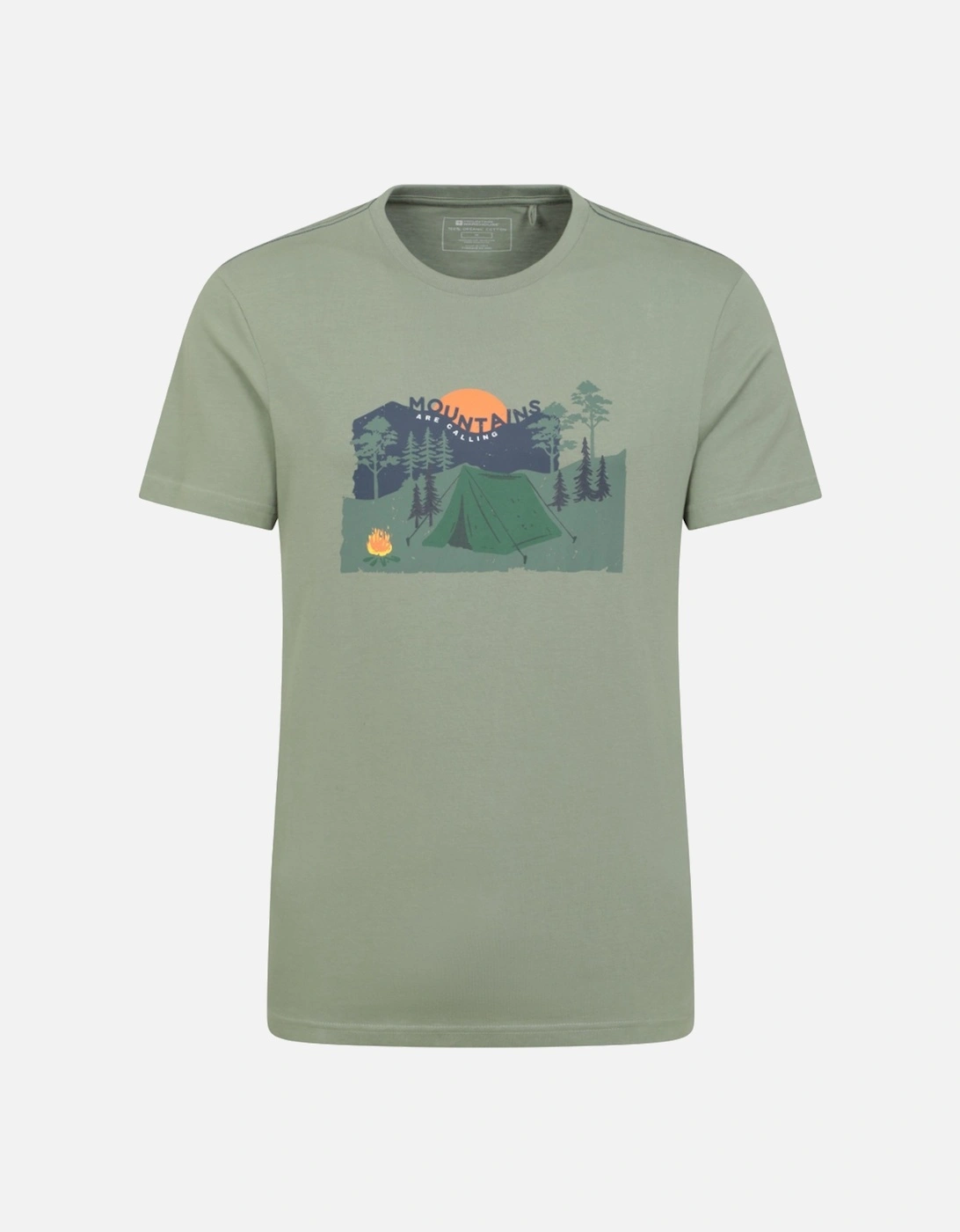 Mens Camping Organic T-Shirt, 4 of 3