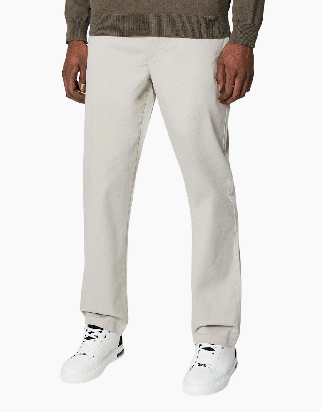 Maine Men's Cream Premium Chino Trousers - : 40 40R