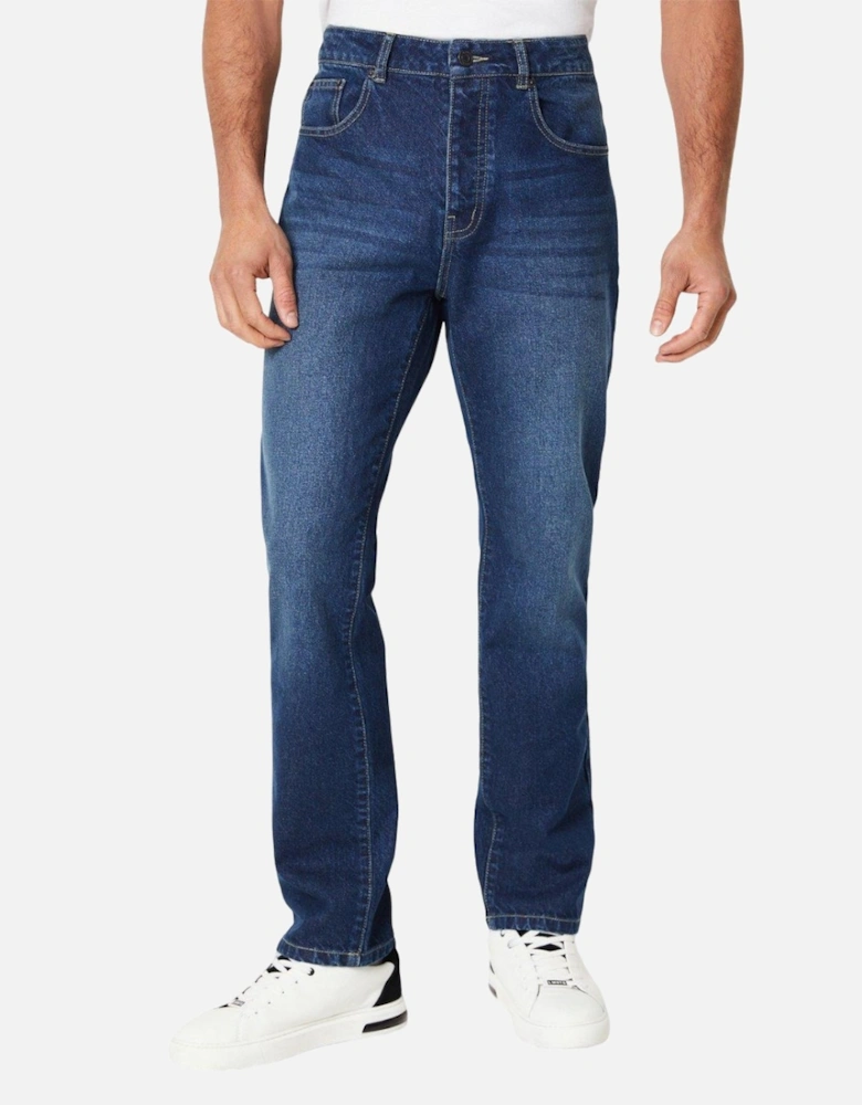 Mens Plain Straight Jeans