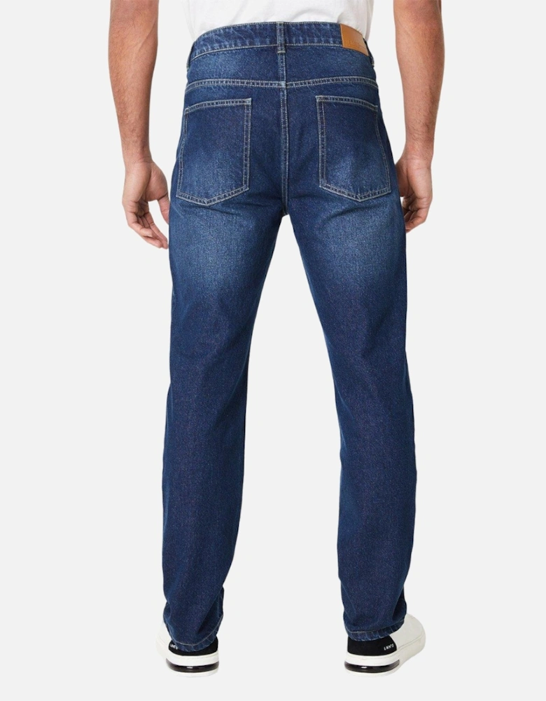 Mens Plain Straight Jeans