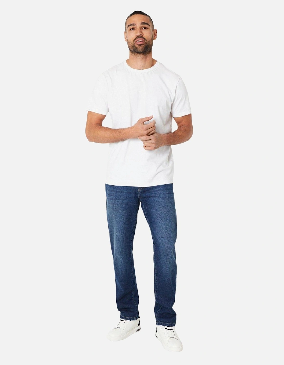 Mens Plain Straight Jeans