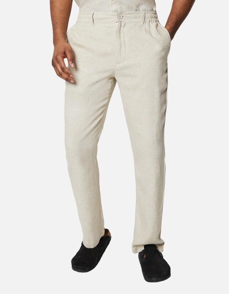 Mens Linen Blend Trousers