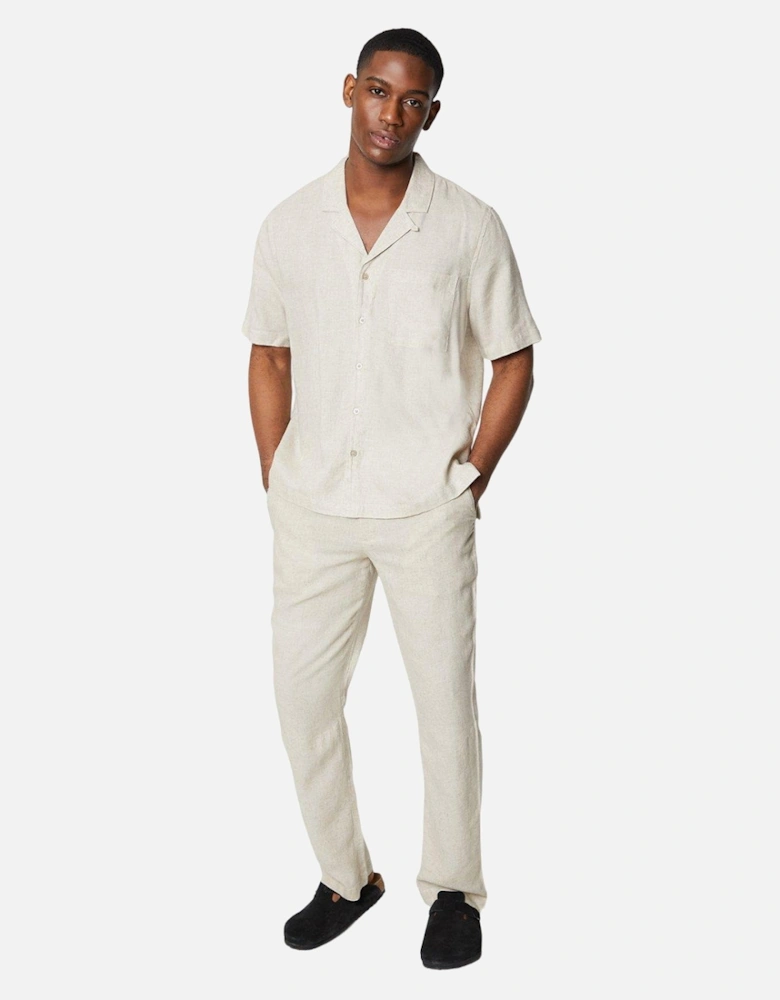 Mens Linen Blend Trousers