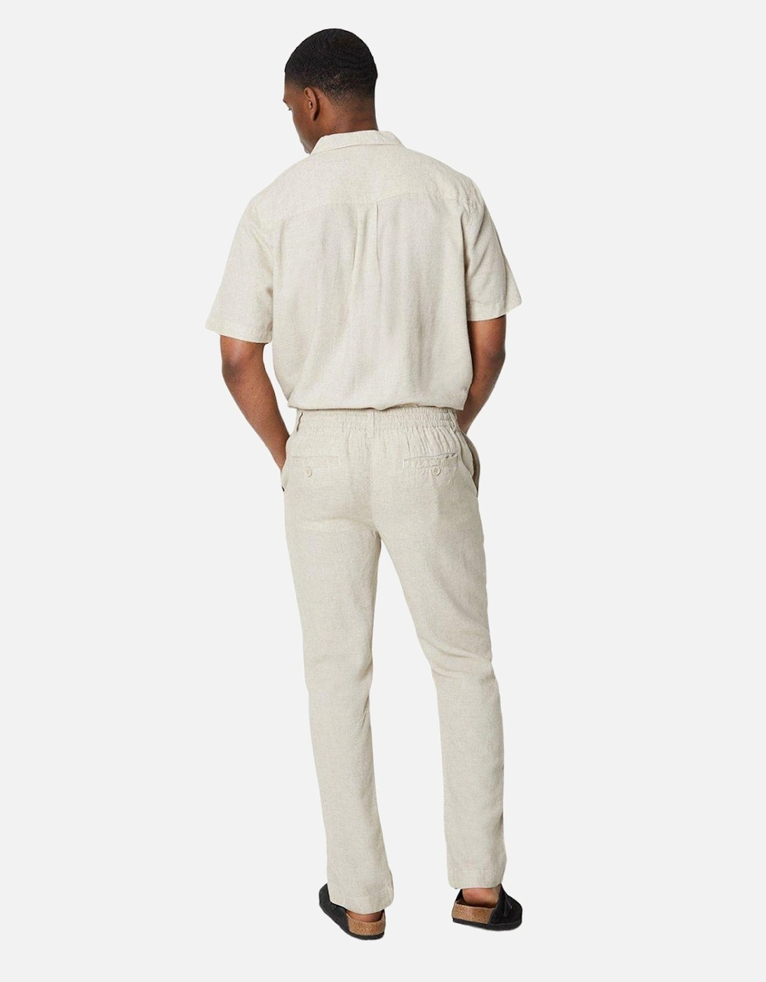 Mens Linen Blend Trousers