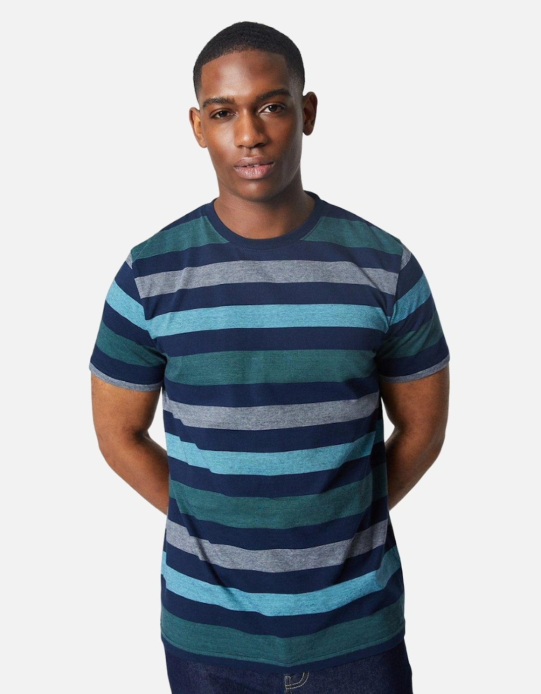 Mens Feeder Block Stripe T-Shirt, 4 of 3