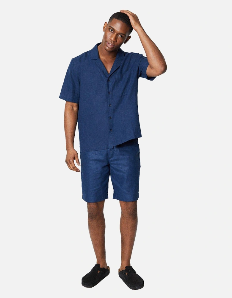 Mens Linen Blend Shorts