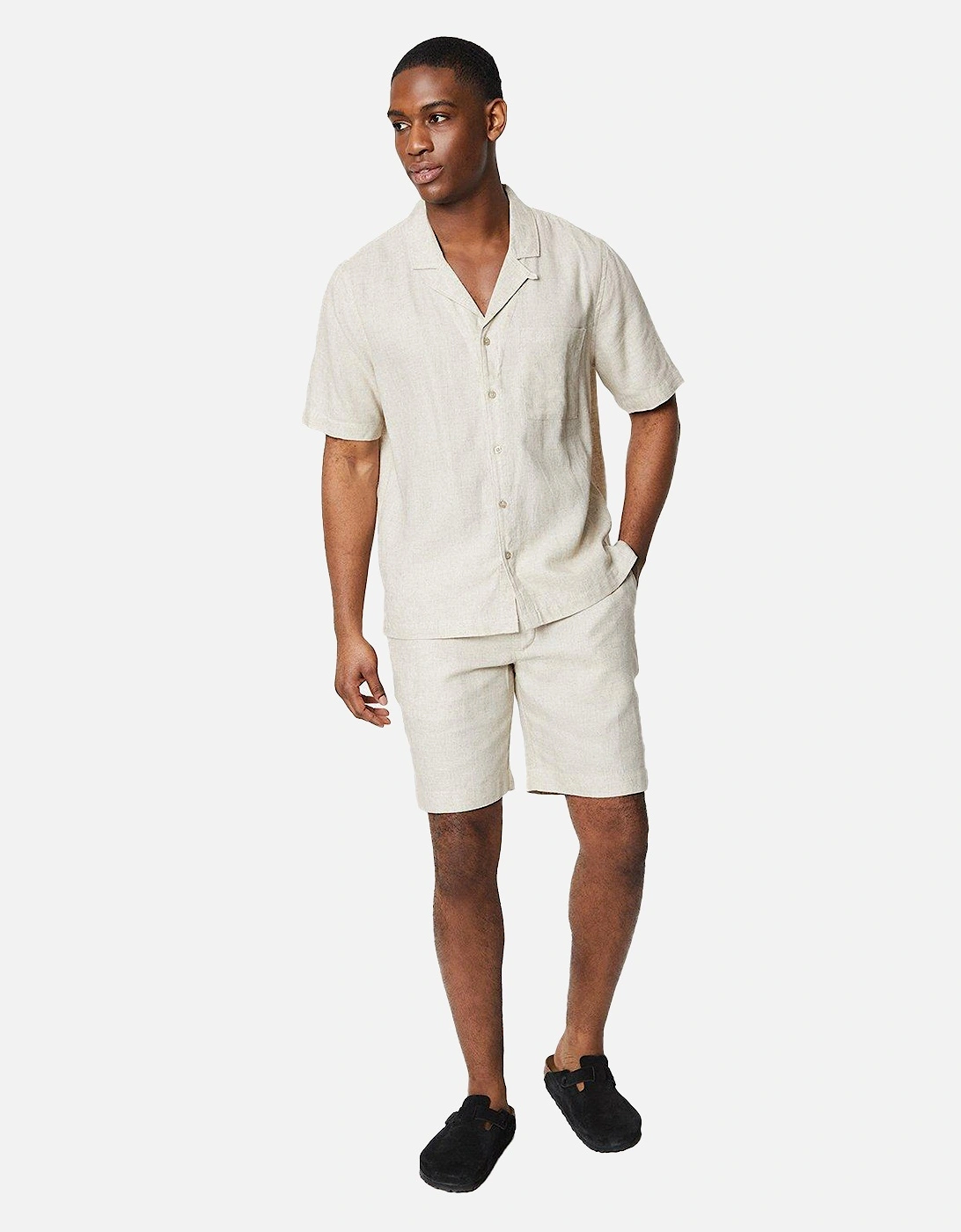 Mens Linen Blend Shorts