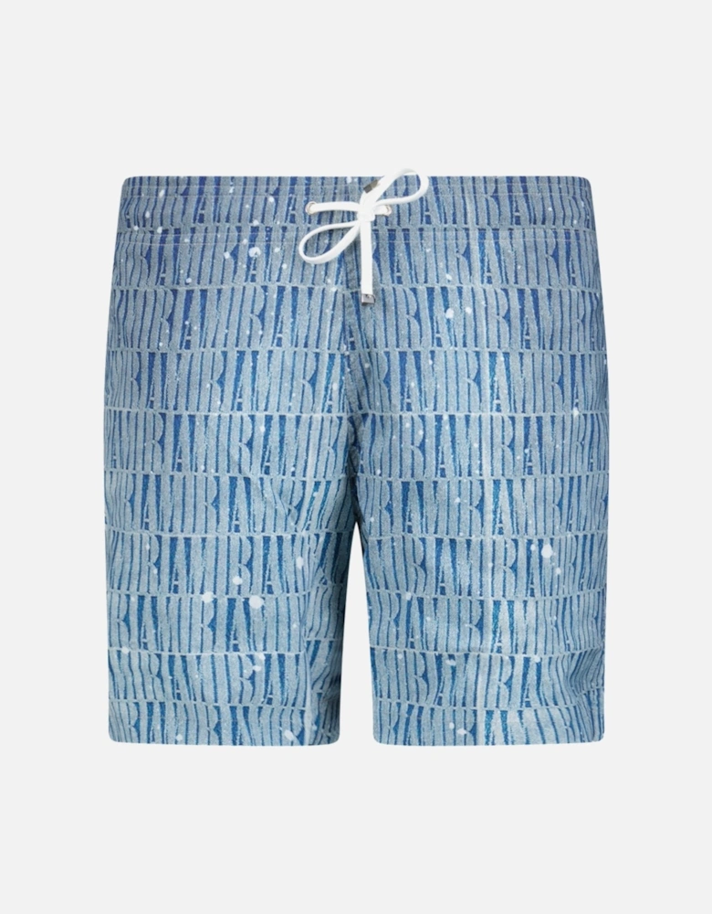 Gradient Drawstring Swim Shorts Blue