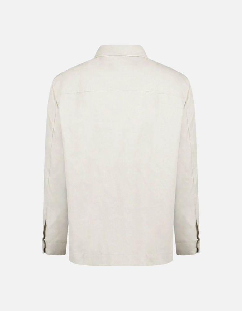 Corvin Button Up Overshirt White