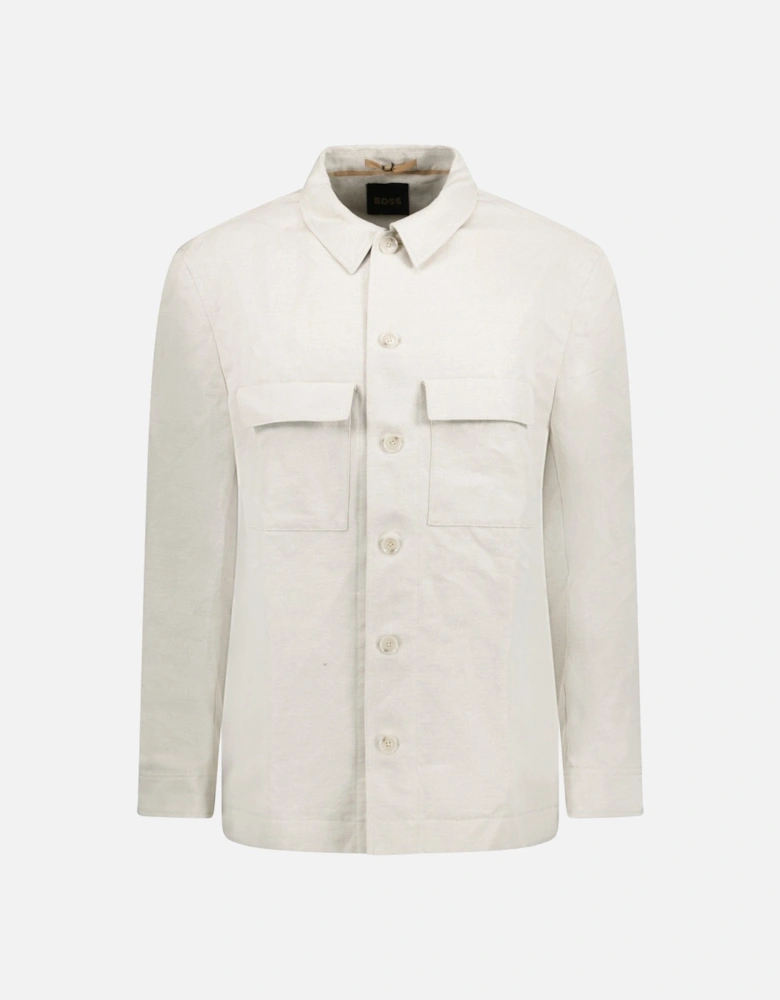 Corvin Button Up Overshirt White