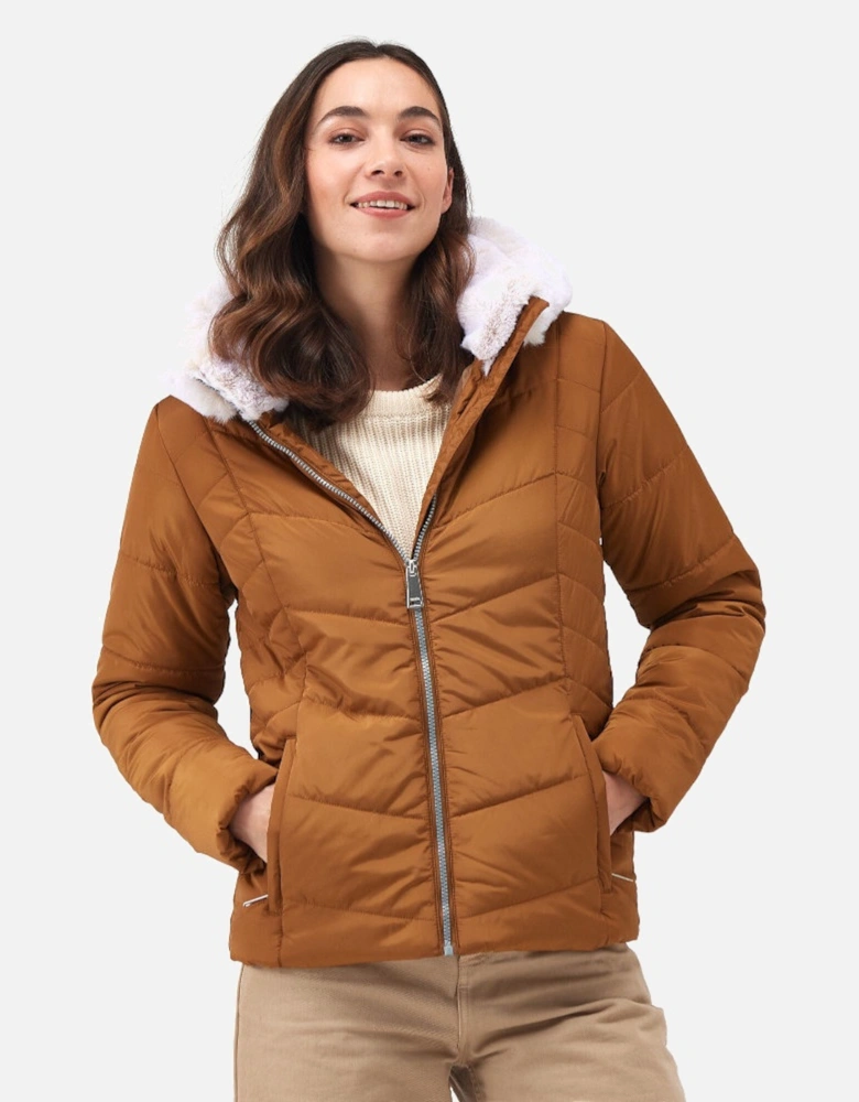 Womens Wildrose Padded Insulated Hooded Jacket Coat