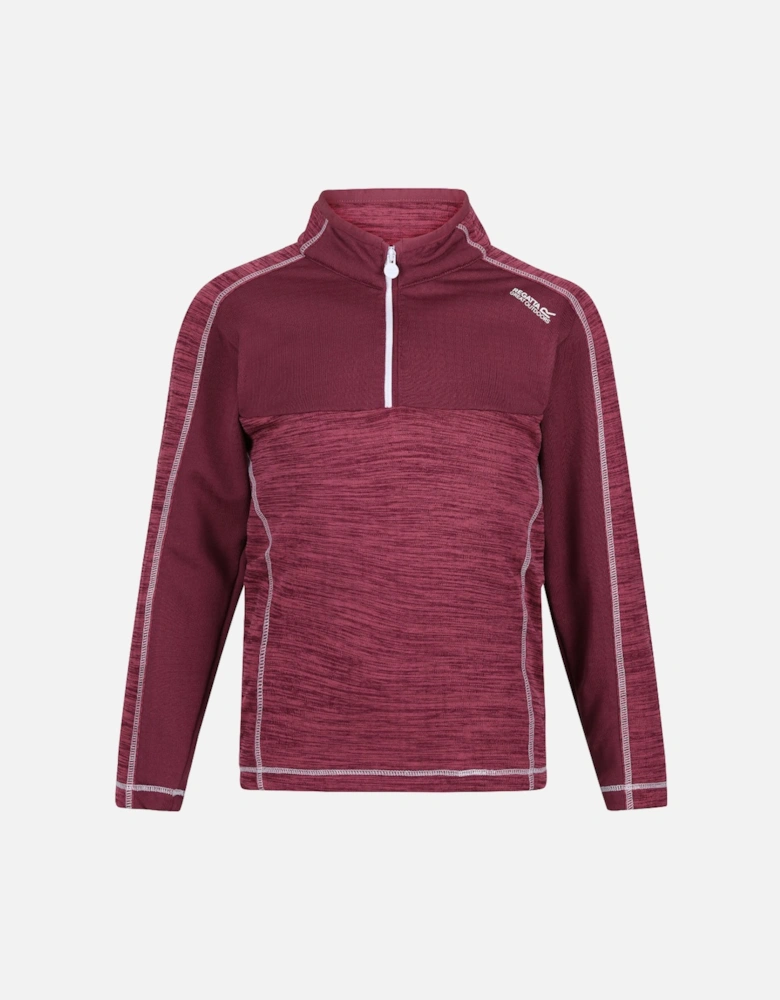 Girls Hewley Half Zip Wicking Fleece Jacket