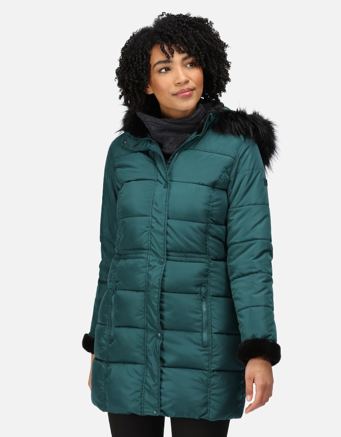 Womens Della Water Repellent Insulated Coat, 5 of 4