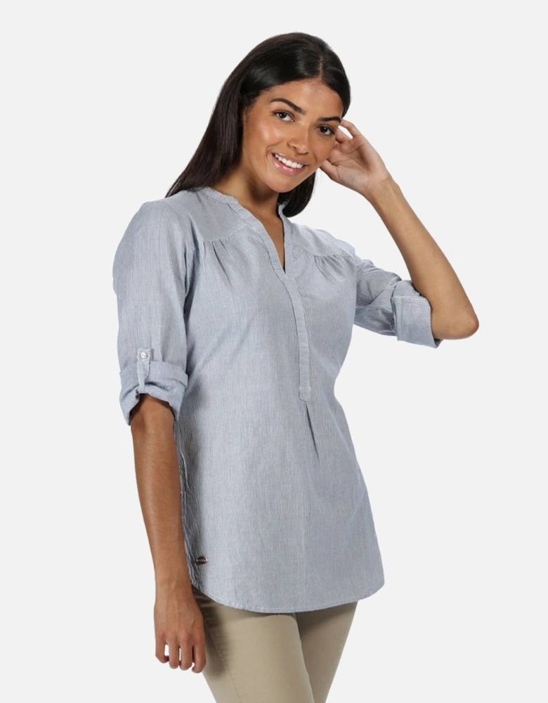 Womens Maelie Coolweave Cotton Long Sleeve Shirt