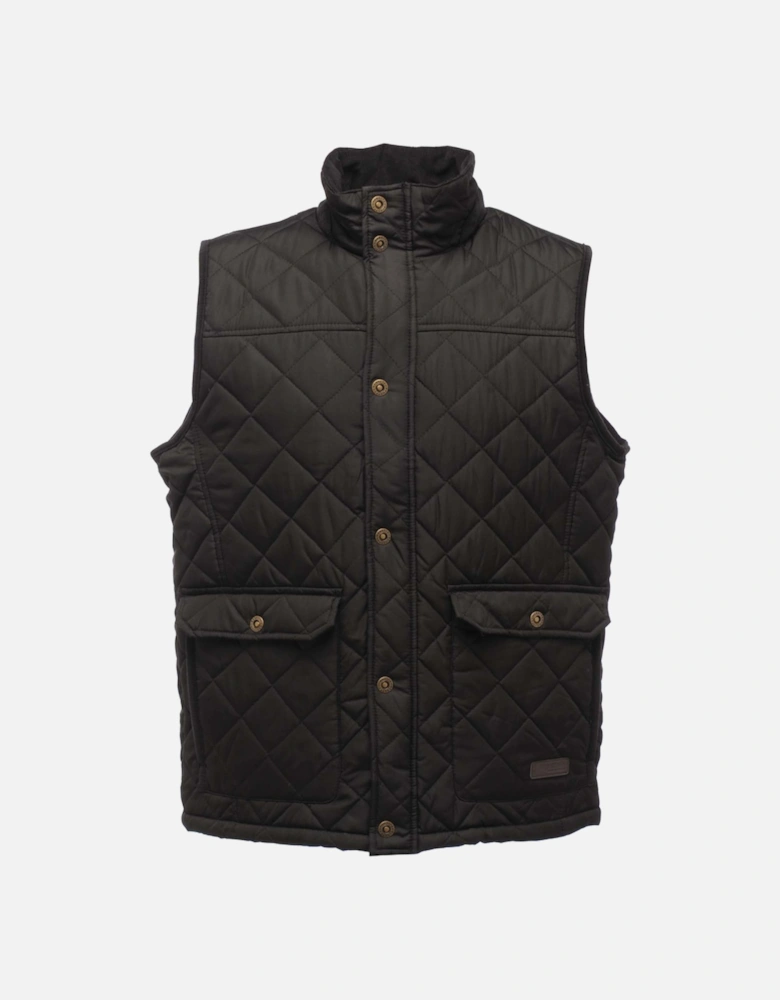 Mens Tyler Quited Bodywarmer Gilet TRA810 Black