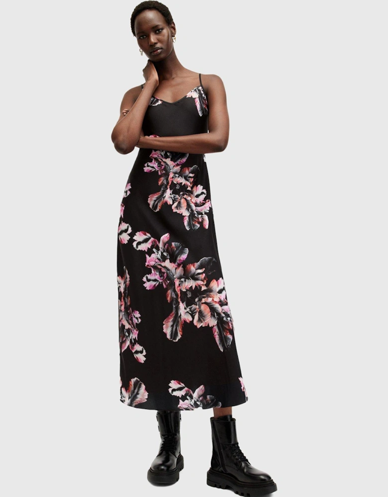 Bryony Maxi Dress - Black/Pink