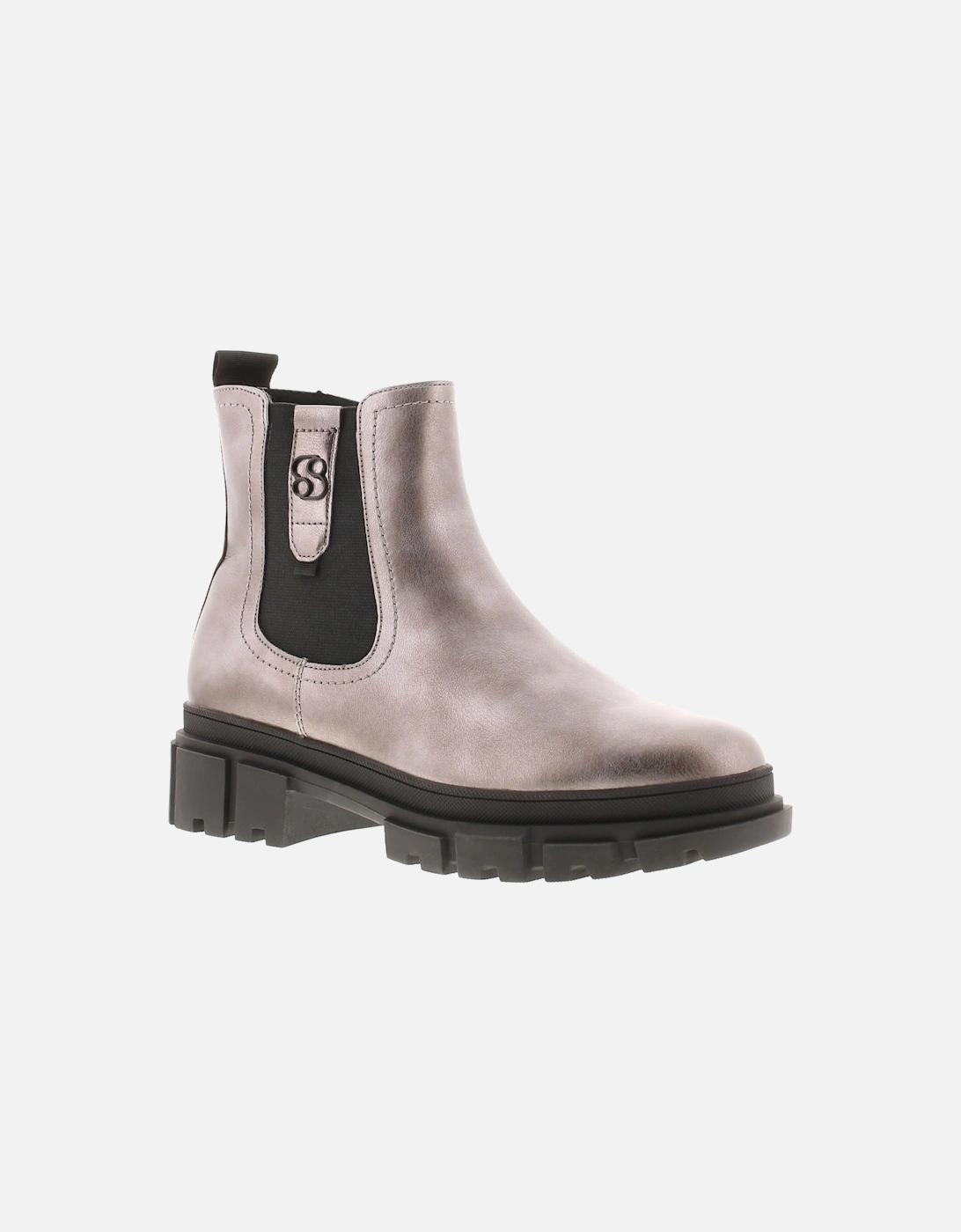 S Oliver Womens Boots Ankle Odelia Elasticated silver UK Size, 6 of 5