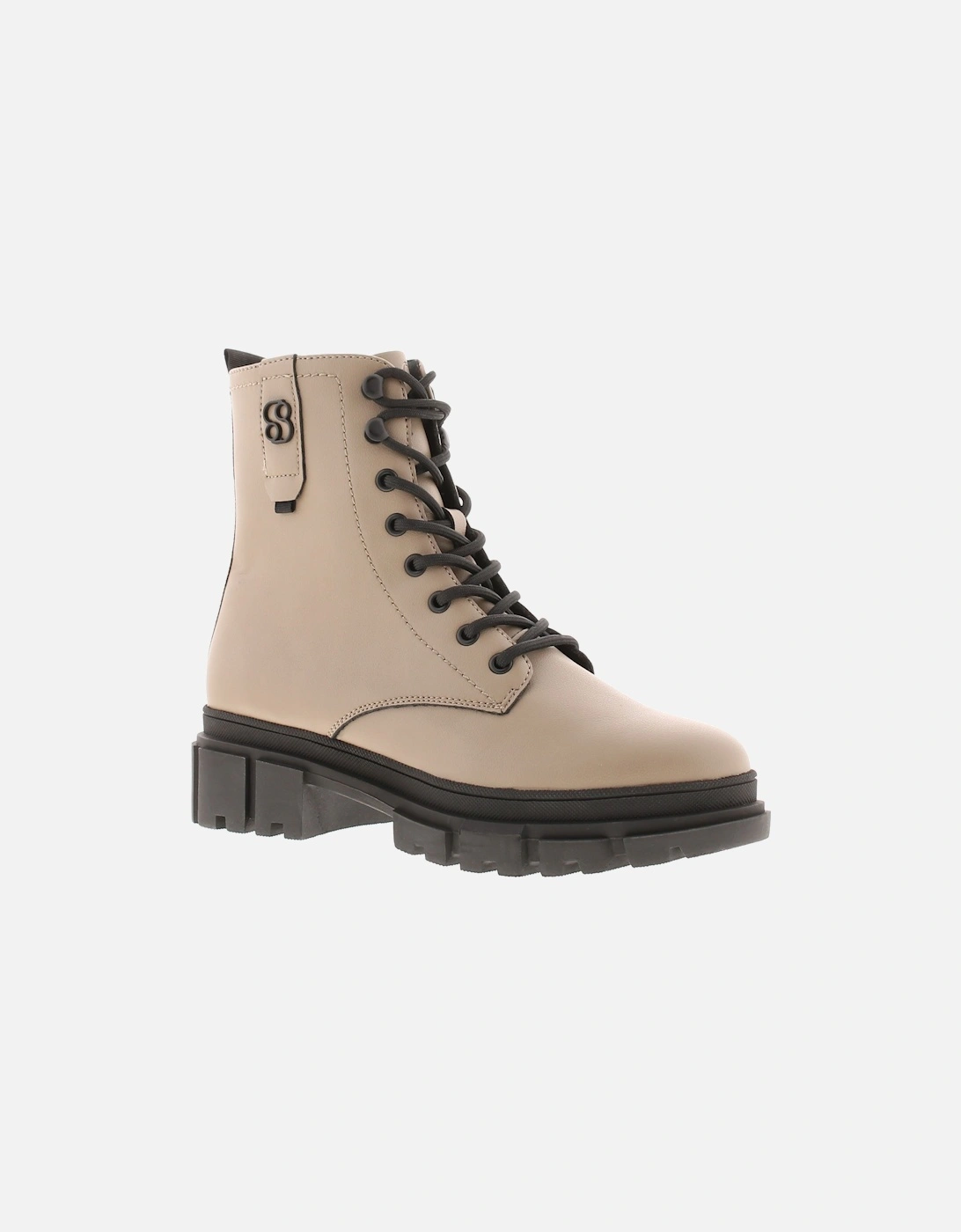 S.Oliver Women's S Oliver Womens Boots Ankle Olive Lace Up beige UK Size - Cream - Size: 5