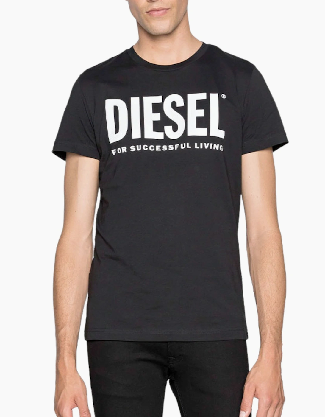 Diesel Men's DIESEL T DIEGO LOGO Mens T Shirts Short Sleeved Casual Top Summer Cotton Tee NEW - Black