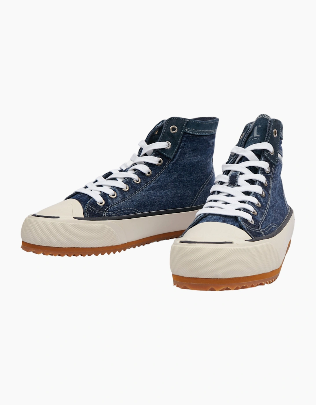 Diesel Men's Diesel S-Principia Mid X Mens Canvas Shoes High Top Lifestyle Denim Sneaker Blue - Navy/Navy