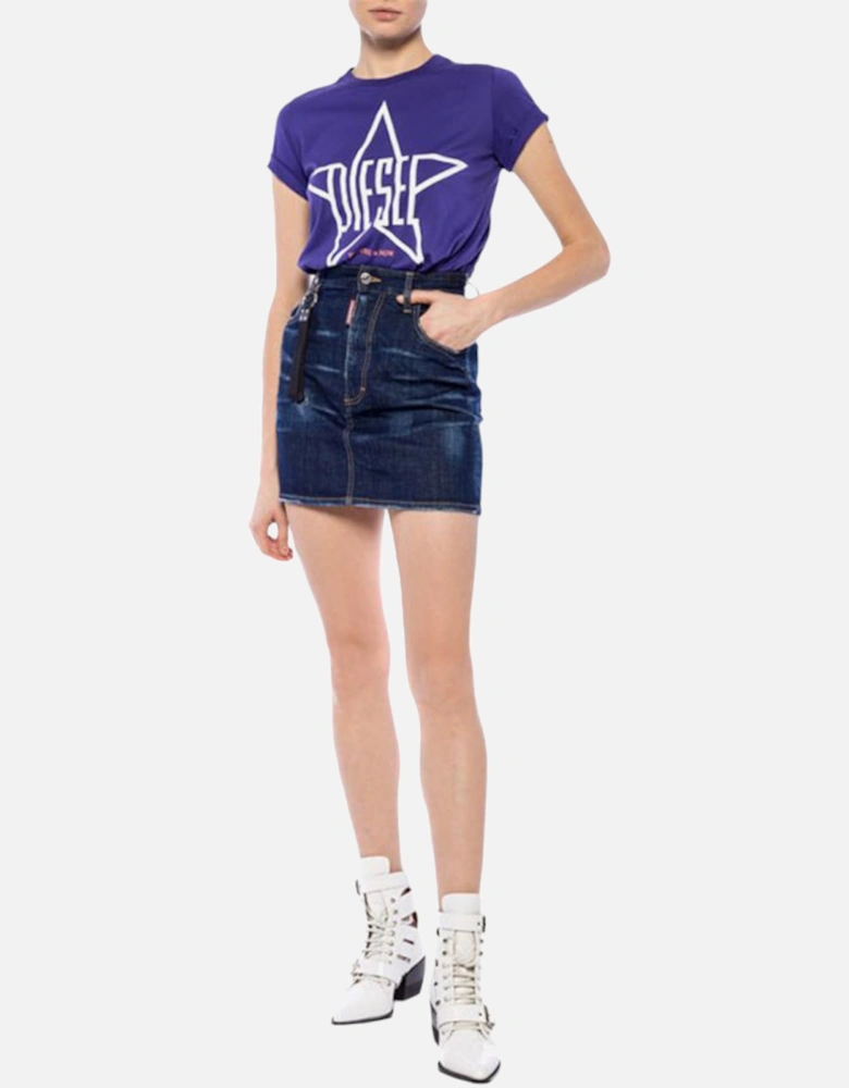 T SILY ZA Womens T Shirt Crew Neck Short Sleeve Top Casual Summer Tee NEW