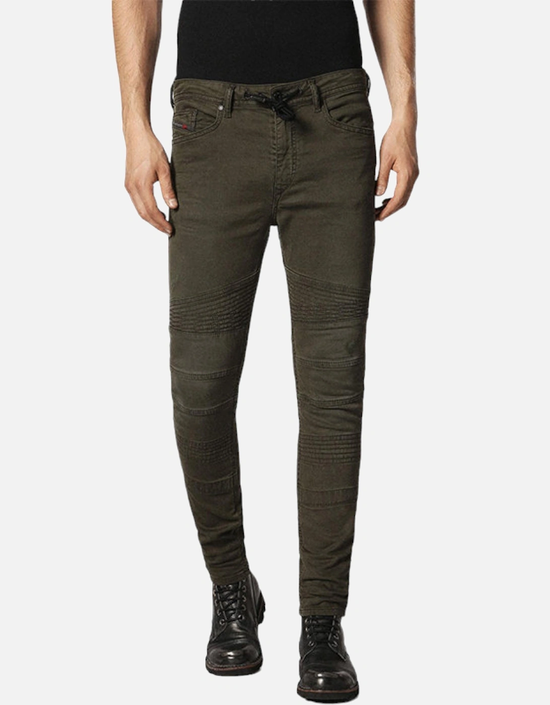 Men's DIESEL BAKARI NE 0684T Mens Denim Sweat Jogg Jeans Lyocell Olive Slim Skinny - Black - Size: 32/30