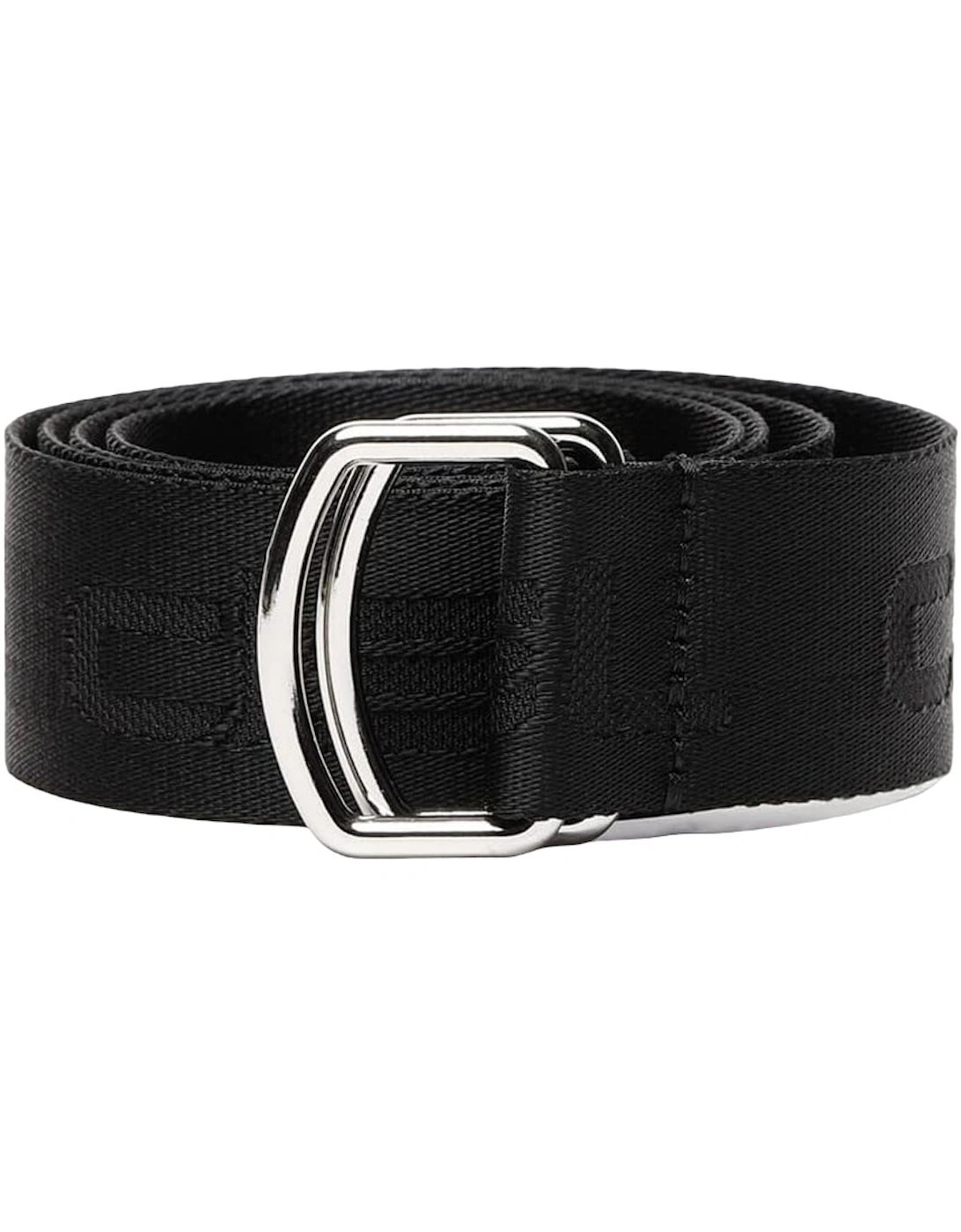 Diesel Men's Black B-Tone D Ring Belt Woven Solid Fabric Casual Waist Webbing Belt - Size: 95 Cm