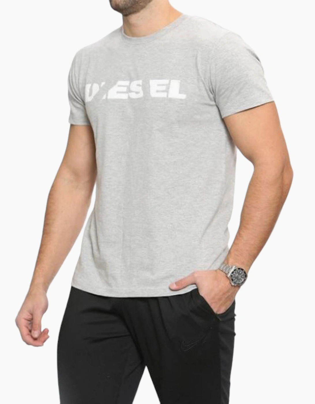 Diesel Unisex Grey T Diego Brok Mens T Shirt Short Sleeve Crew Neck Casual Cotton Tee  M