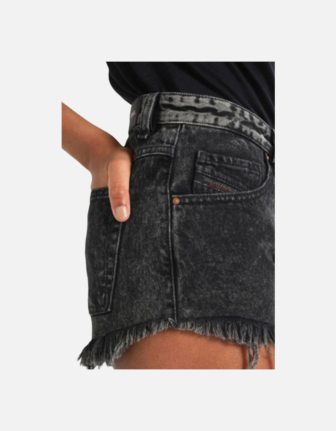 DE GINGER Womens Denim Shorts Black