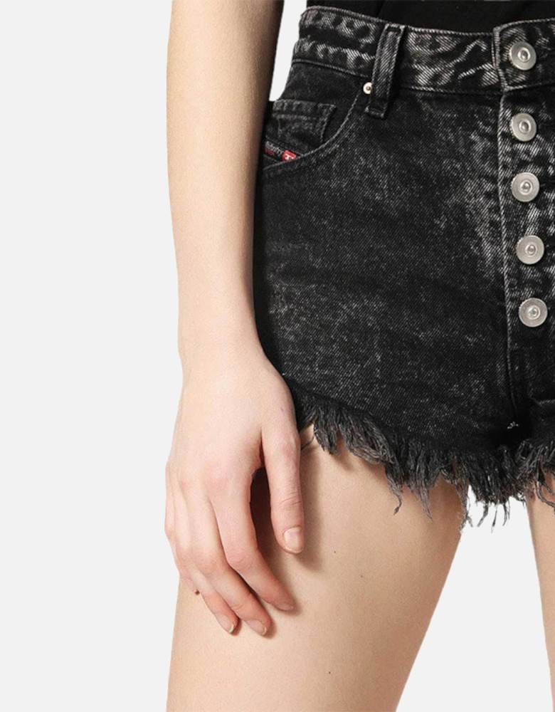 DE GINGER Womens Denim Shorts Black