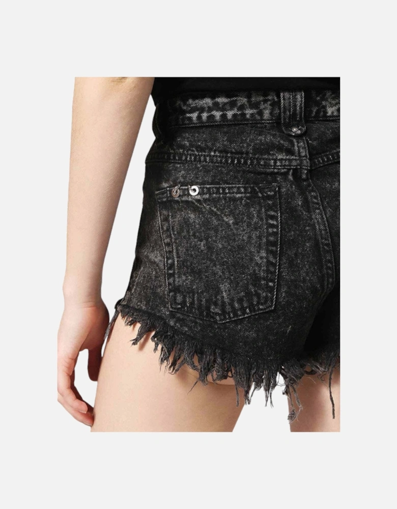 DE GINGER Womens Denim Shorts Black