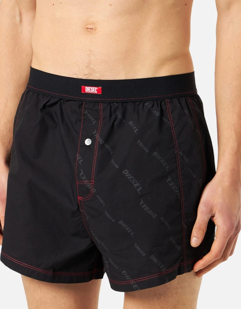 Diesel UUBX-STARK-EL Mens Boxer Shorts Quick Dry Cotton Beach Swim Wear Black