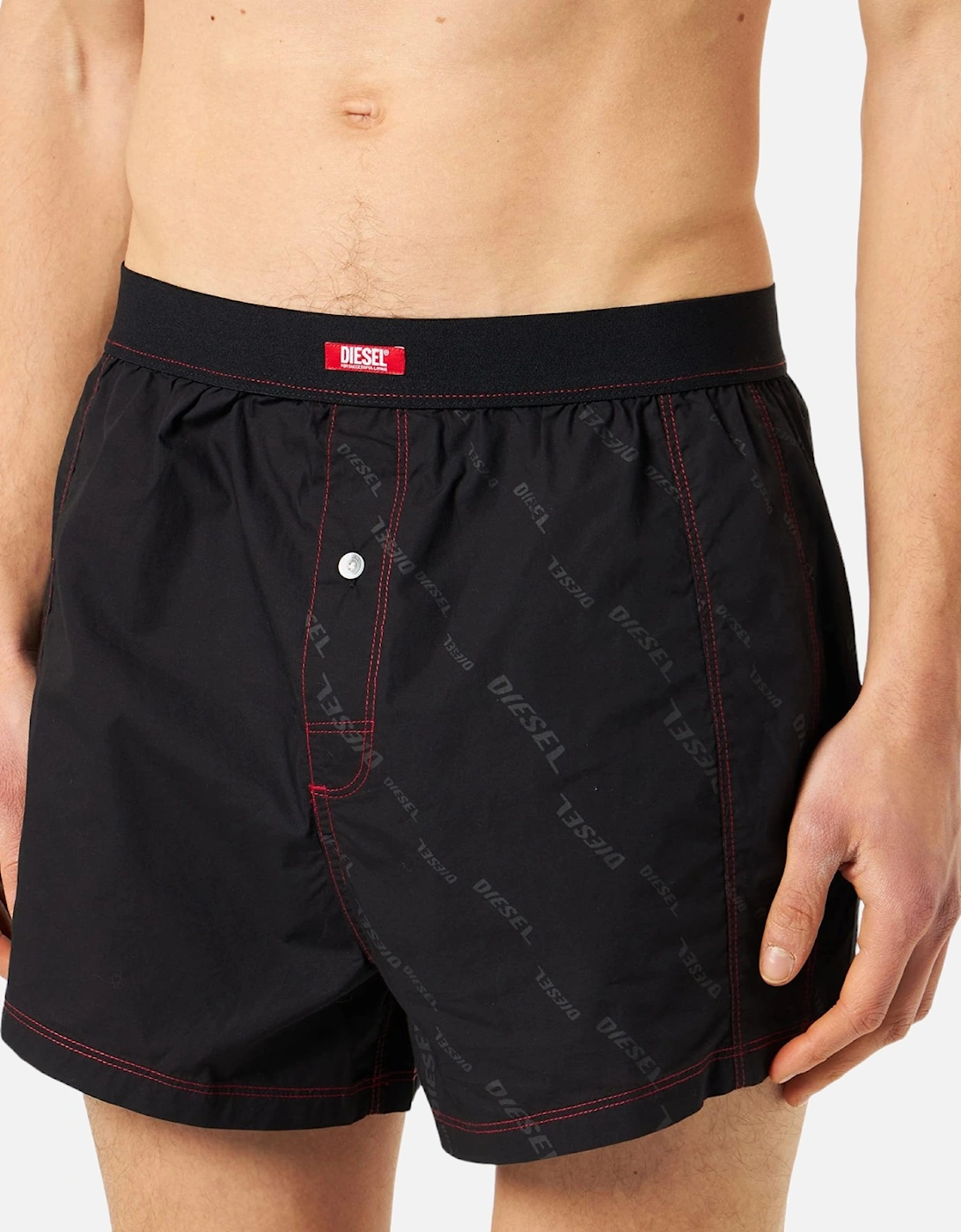 Diesel UUBX-STARK-EL Mens Boxer Shorts Quick Dry Cotton Beach Swim Wear Black, 7 of 6